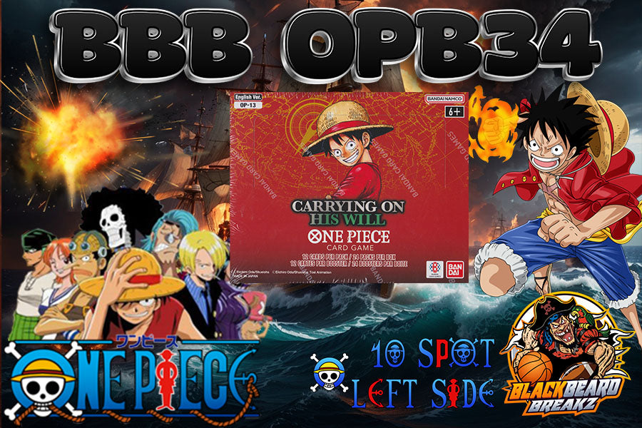 BBB OPB34 - ONE PIECE OP-13 BOOSTER BOX -- 10 SPOTS