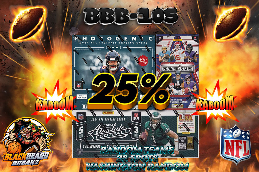 BBB 105 - BUDGET 3 BOX NFL MIXER - 2024 --FILLERS ONLY !!!