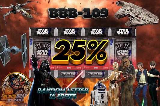 25% FILLER FOR BREAK BBB-109 STAR WARS