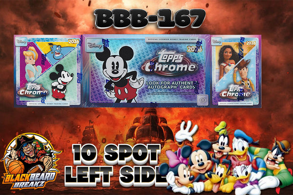 BBB 167 TOPPS CHROME DISNEY- 10 SPOT LEFT SIDE