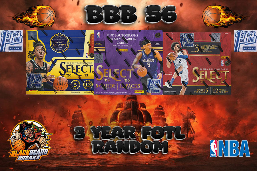 CREW BREAK 56 NBA - 3 YEAR SELECT FOTL - RANDOM TEAM 30 SPOTS