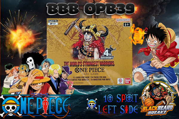 BBB OPB39 - ONE PIECE OP-17 BOOSTER BOX (2) -- 10 SPOTS