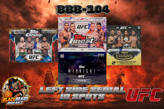 CREW BREAK 104 UFC -- RANDOM LETTER -- 15 SPOTS