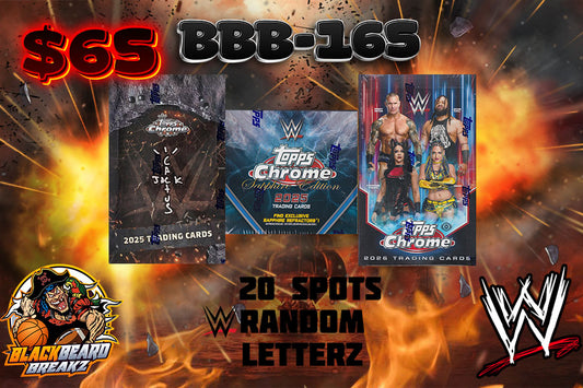 CREW BREAK 165 WWE- 20 SPOT RANDOM LETTER